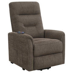 Best Furniture Outlet - Coaster - Henrietta Upholstered Power Lift Massage Chair Brown - 609404P