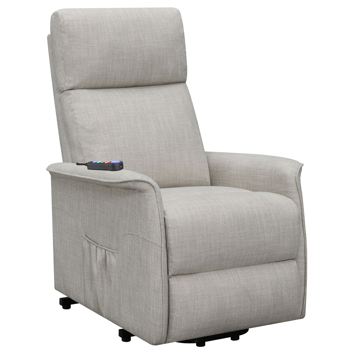 Best Furniture Outlet - Coaster - Herrera Upholstered Power Lift Massage Chair Beige - 609407P