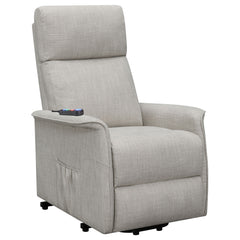 Best Furniture Outlet - Coaster - Herrera Upholstered Power Lift Massage Chair Beige - 609407P