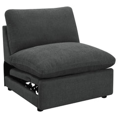 Best Furniture Outlet - Coaster - Collins Modular Power Armless Recliner Dark Grey - 609530ARP