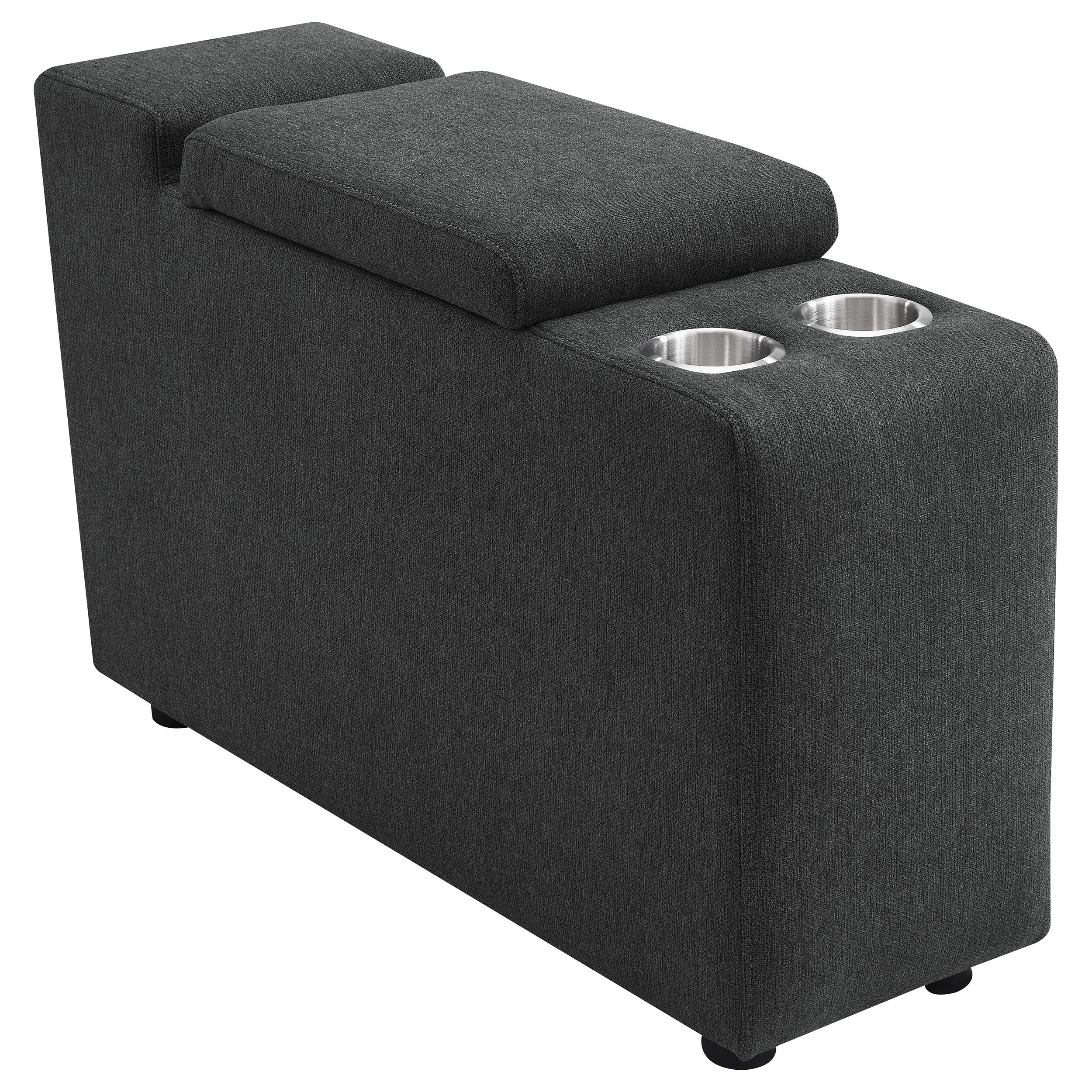 Best Furniture Outlet - Coaster - Collins Upholstered Modular Storage Console Dark Grey - 609530CON