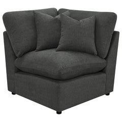 Best Furniture Outlet - Coaster - Collins Modular Corner Chair Dark Grey - 609530CRN