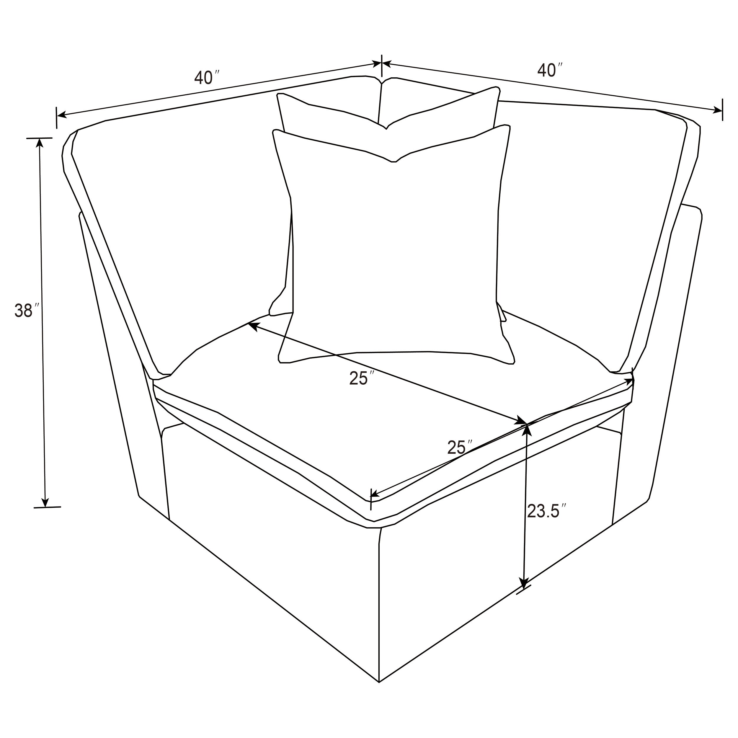 Collins Modular Corner Chair Dark Grey