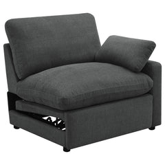 Best Furniture Outlet - Coaster - Collins Modular RAF Power Recliner Dark Grey - 609530RRP