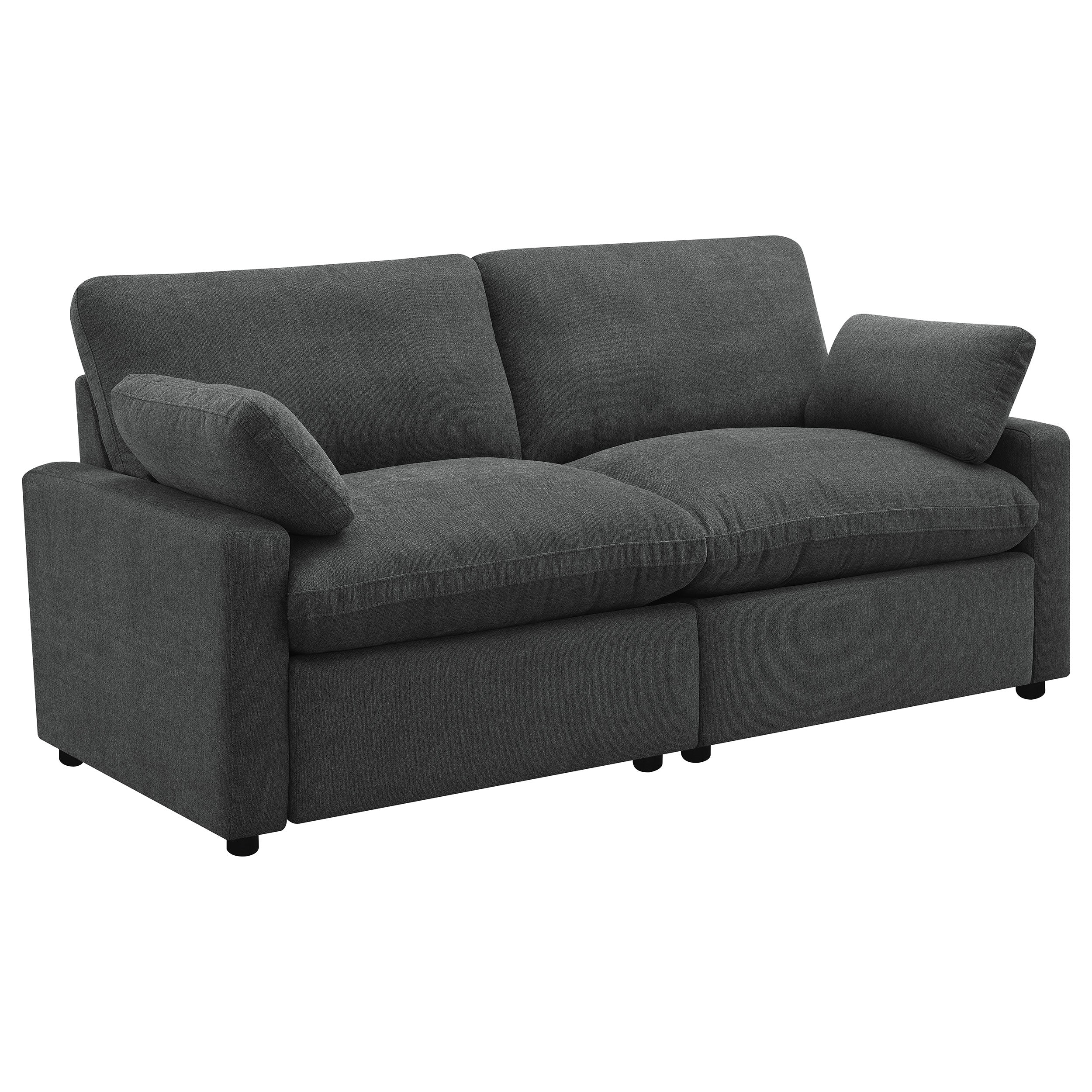 Best Furniture Outlet - Coaster - Collins Modular Power Loveseat Dark Grey - 609532P
