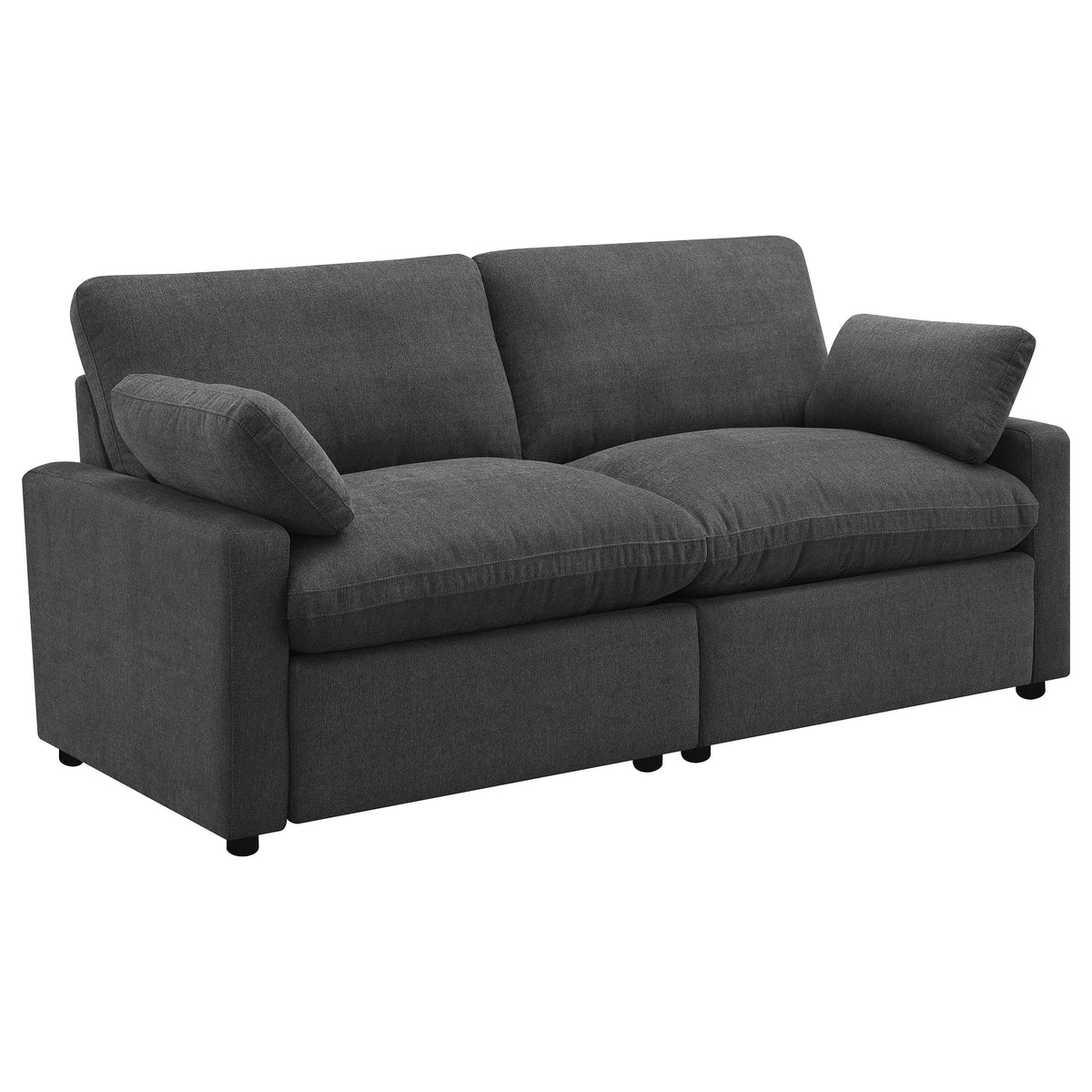 Best Furniture Outlet - Coaster - Collins Modular Power Loveseat Dark Grey - 609532P