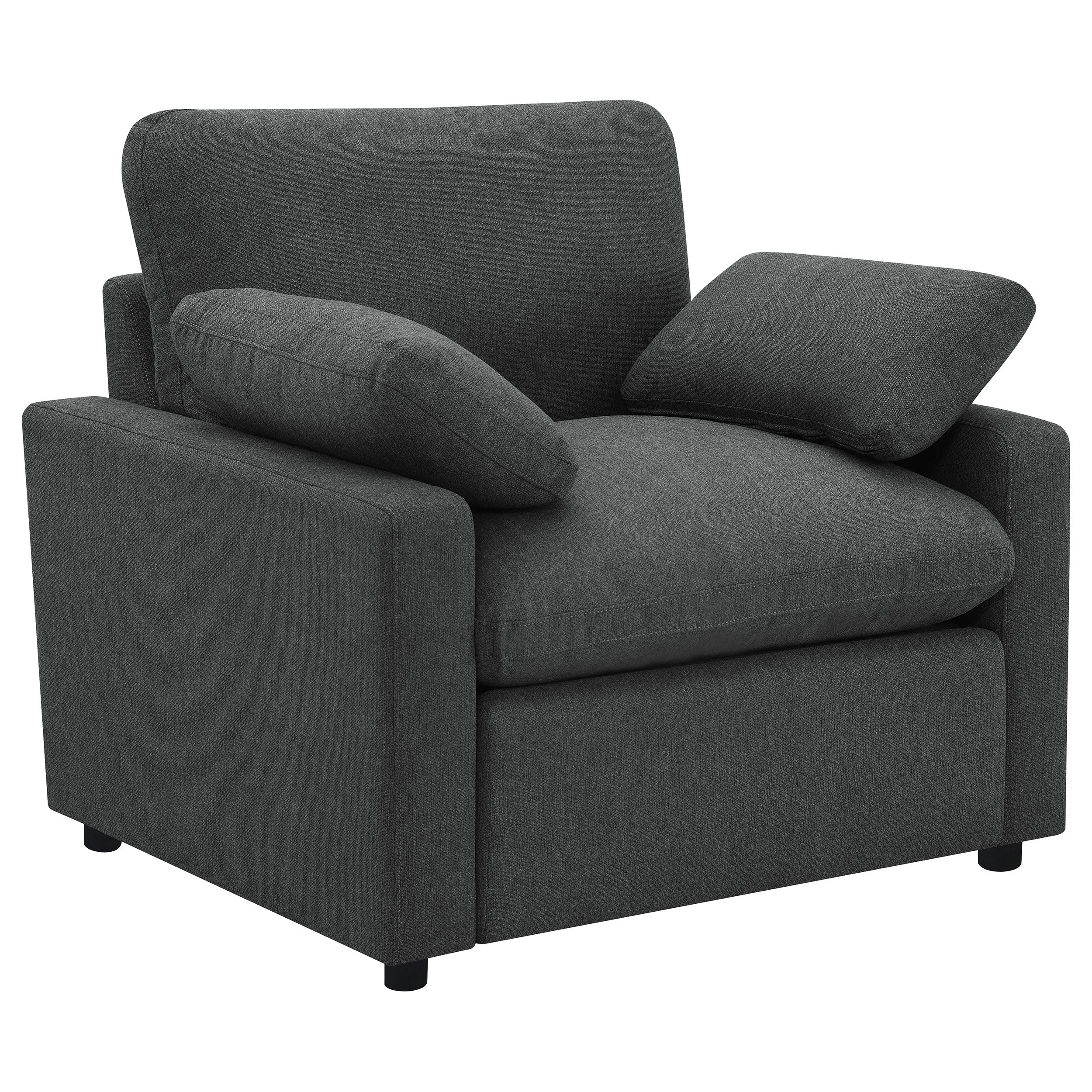 Best Furniture Outlet - Coaster - Collins Upholstered Power Recliner Chair Dark Grey - 609533P