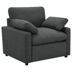 Best Furniture Outlet - Coaster - Collins Upholstered Power Recliner Chair Dark Grey - 609533P