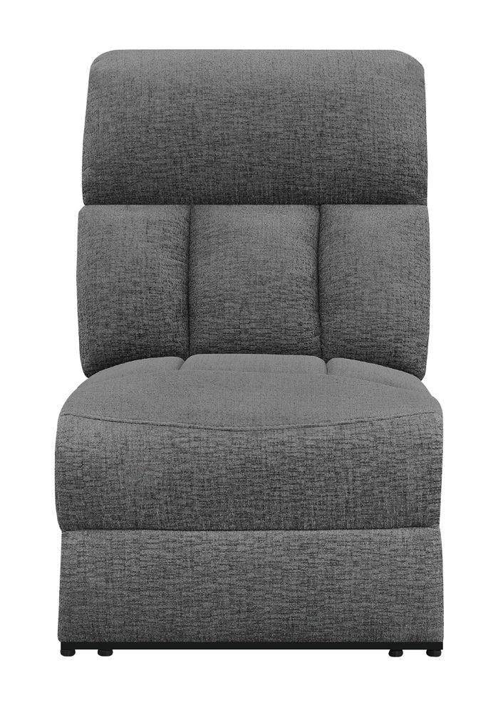 Best Furniture Outlet - Coaster - Bahrain Upholstered Armless Power Recliner Charcoal - 609540ARP