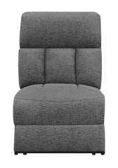 Best Furniture Outlet - Coaster - Bahrain Upholstered Armless Power Recliner Charcoal - 609540ARP