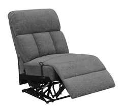 Best Furniture Outlet - Coaster - Bahrain Upholstered Armless Recliner Charcoal - 609540AR