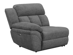 Best Furniture Outlet - Coaster - Bahrain Upholstered LAF Power Recliner Charcoal - 609540LRP