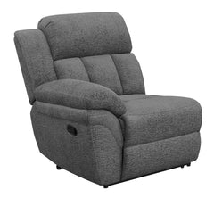 Best Furniture Outlet - Coaster - Bahrain Upholstered LAF Recliner Charcoal - 609540LR