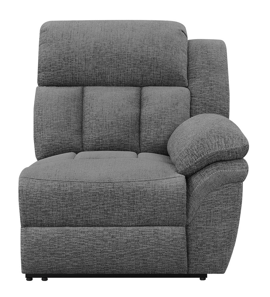 Best Furniture Outlet - Coaster - Bahrain Upholstered RAF Power Recliner Charcoal - 609540RRP
