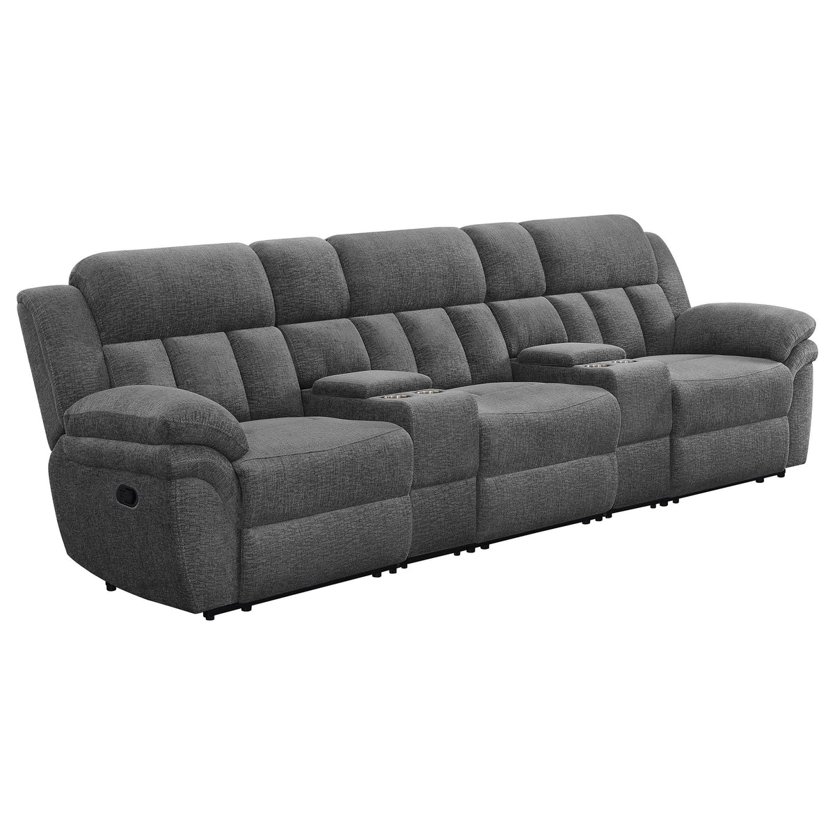 Best Furniture Outlet - Coaster - Bahrain 5-piece Upholstered Home Theater Seating Charcoal - 609541T