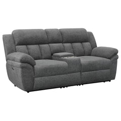Best Furniture Outlet - Coaster - Bahrain Upholstered Power Loveseat Charcoal - 609542P
