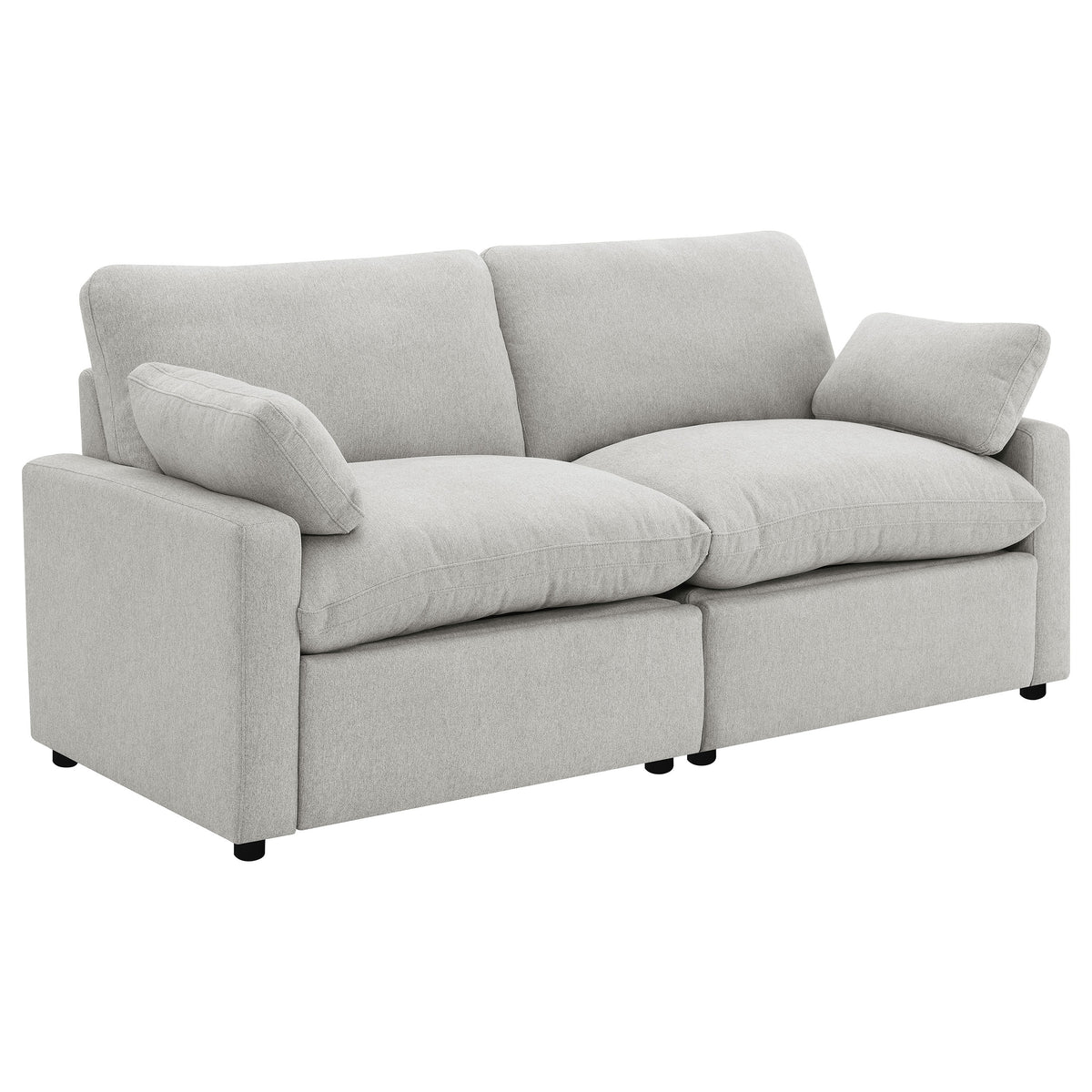 Best Furniture Outlet - Coaster - Collins Modular Power Loveseat Grey - 609562P