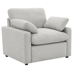 Best Furniture Outlet - Coaster - Collins Upholstered Power Recliner Chair Grey - 609563P