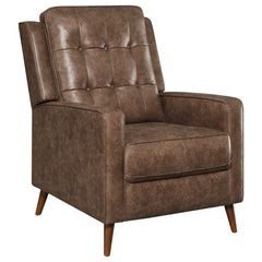 Best Furniture Outlet - Coaster - Davidson Upholstered Tufted Push Back Recliner Brown - 609566