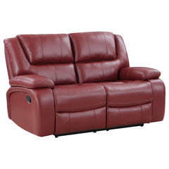 Best Furniture Outlet - Coaster - Camila Upholstered Motion Reclining Loveseat Red - 610242