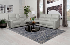 Best Furniture Outlet - Coaster - Greenfield 2-piece Power Reclining Sofa Set Dove Grey - 610261P-S2