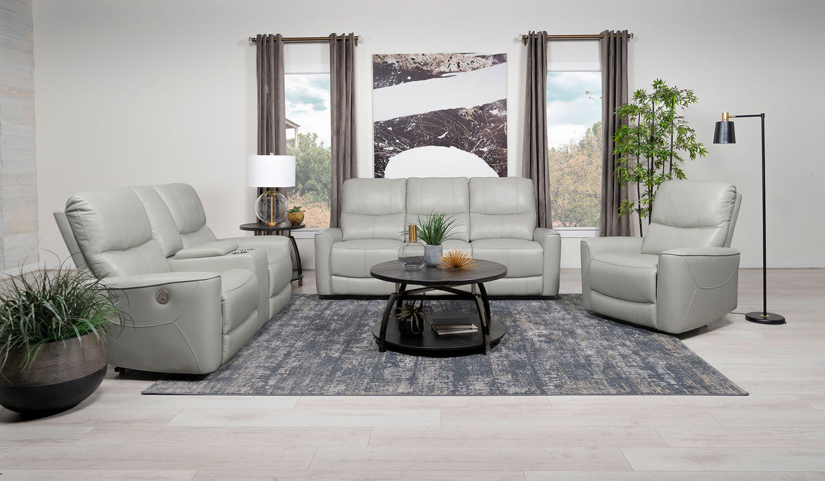 Best Furniture Outlet - Coaster - Greenfield 3-piece Power Reclining Sofa Set Dove Grey - 610261P-S3
