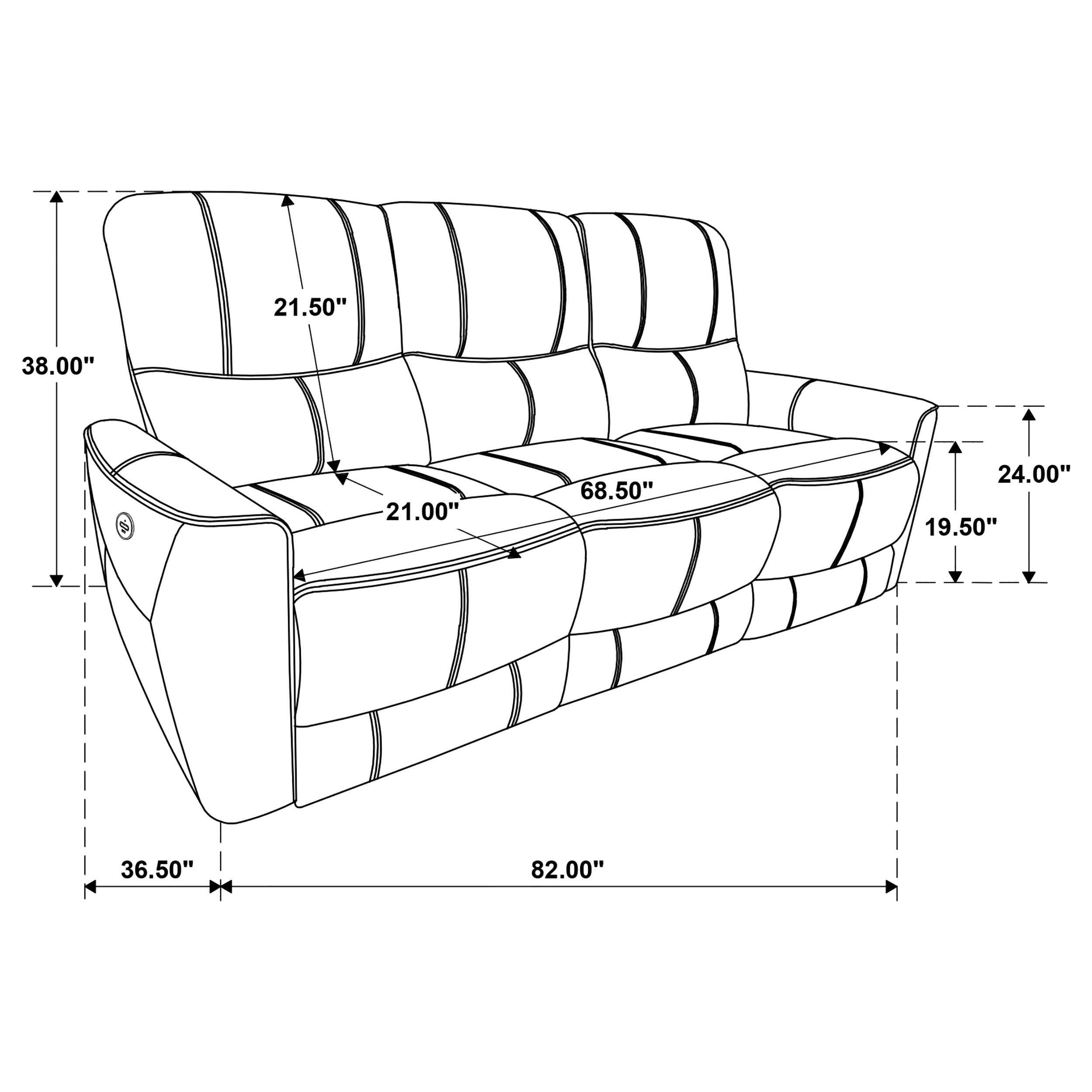 Greenfield 3-piece Power Reclining Sofa Set Dove Grey
