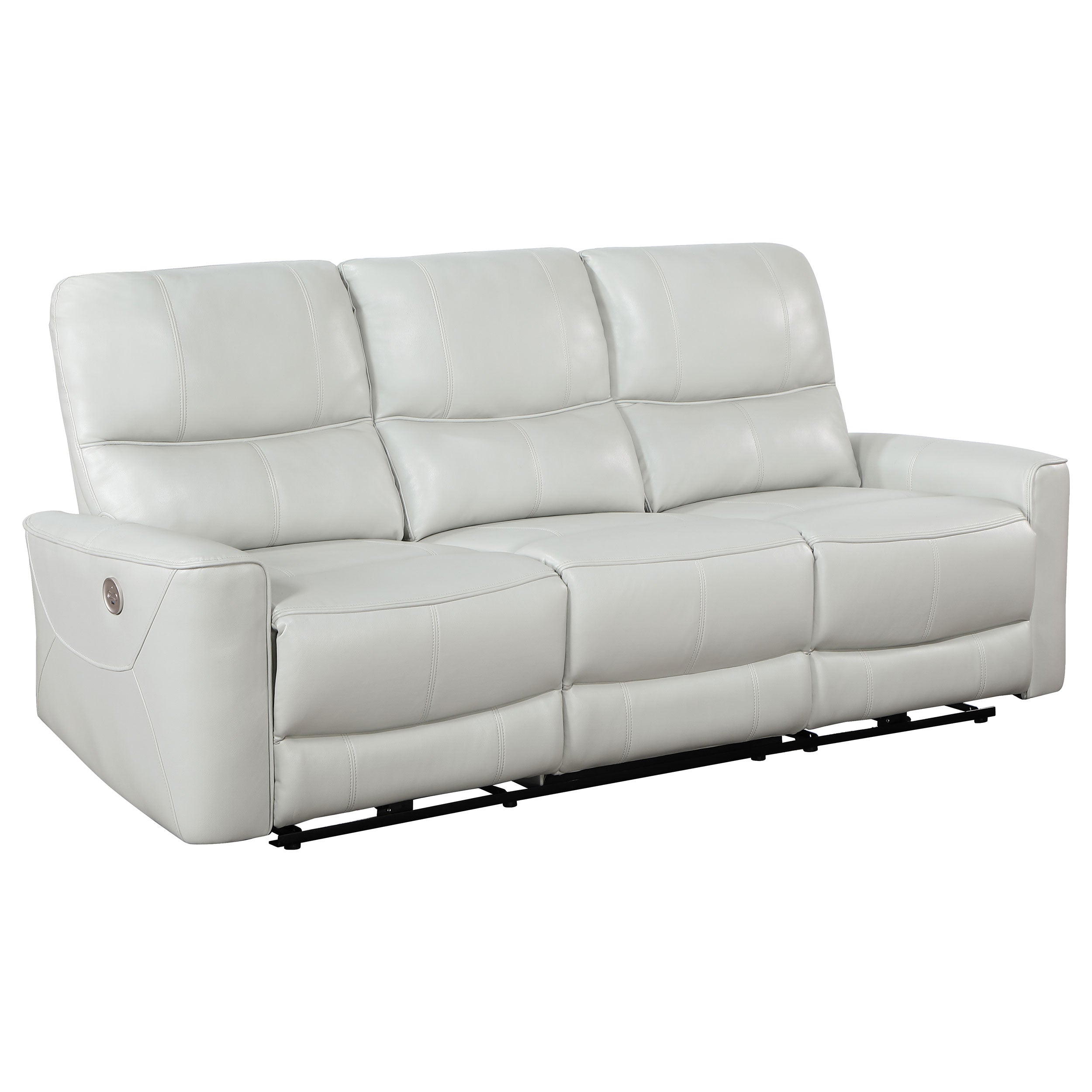Best Furniture Outlet - Coaster - Greenfield Upholstered Power Reclining Sofa Dove Grey - 610261P