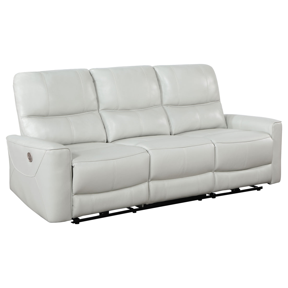 Best Furniture Outlet - Coaster - Greenfield Upholstered Power Reclining Sofa Dove Grey - 610261P