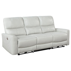 Best Furniture Outlet - Coaster - Greenfield Upholstered Power Reclining Sofa Dove Grey - 610261P