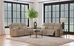 Best Furniture Outlet - Coaster - Brentwood 2-piece Upholstered Reclining Sofa Set Taupe - 610281-S2