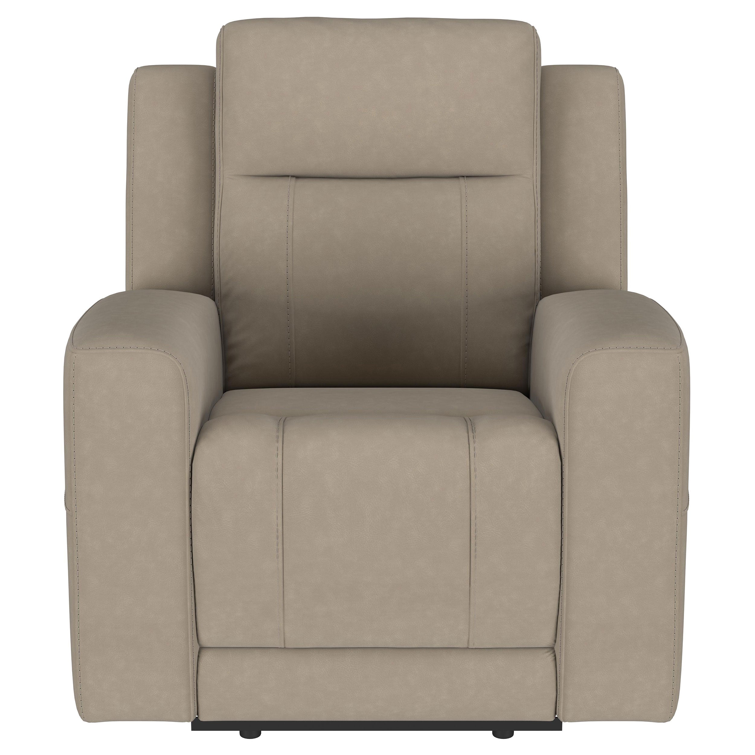 Brentwood 3-piece Upholstered Reclining Sofa Set Taupe