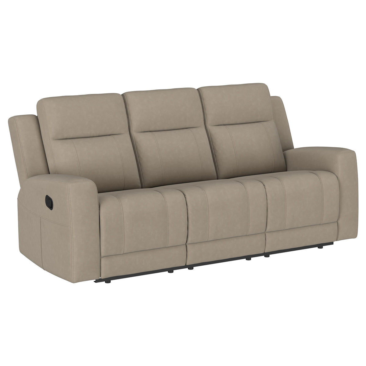 Best Furniture Outlet - Coaster - Brentwood Upholstered Motion Reclining Sofa Taupe - 610281
