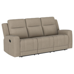 Best Furniture Outlet - Coaster - Brentwood Upholstered Motion Reclining Sofa Taupe - 610281