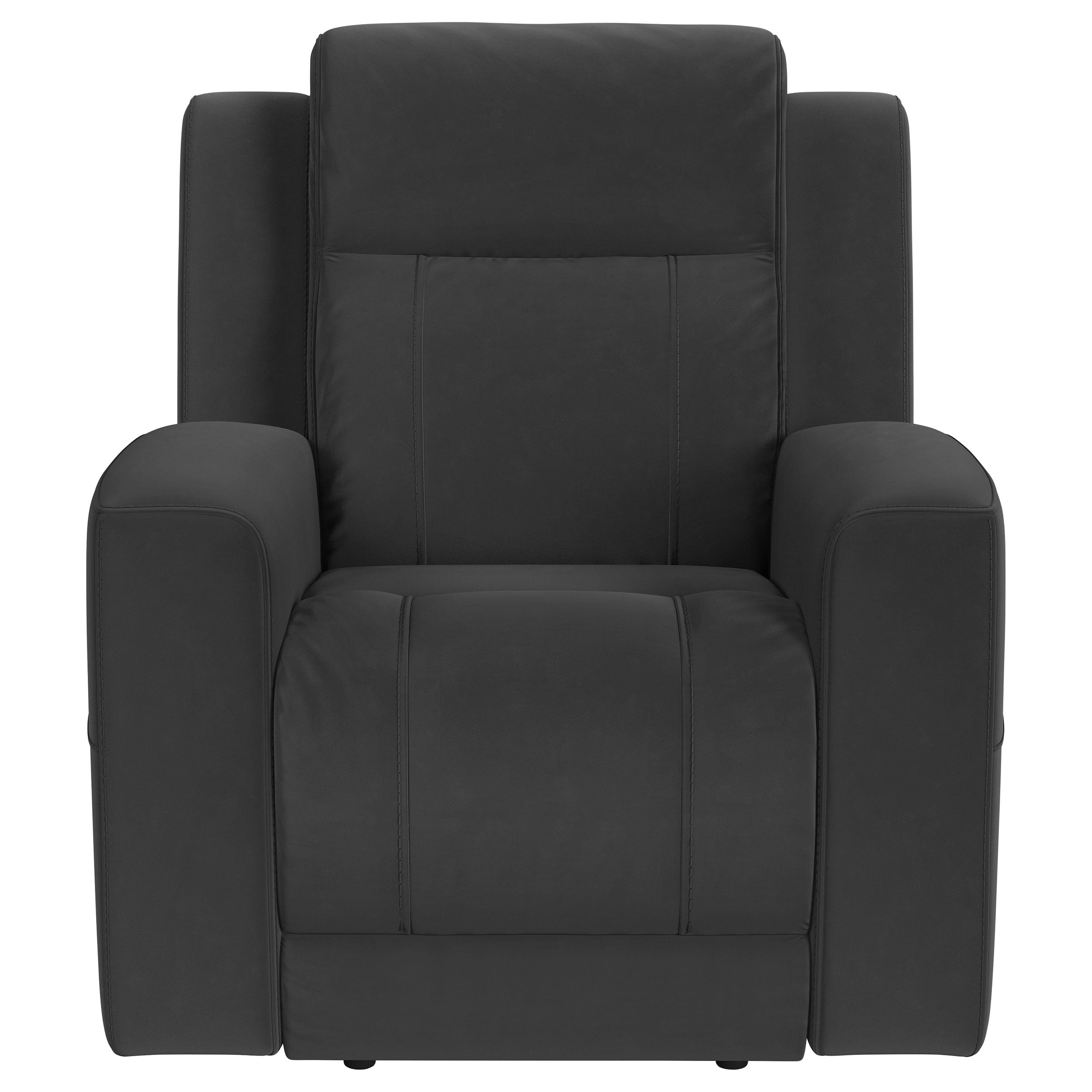 Brentwood 3-piece Upholstered Reclining Sofa Set Charcoal