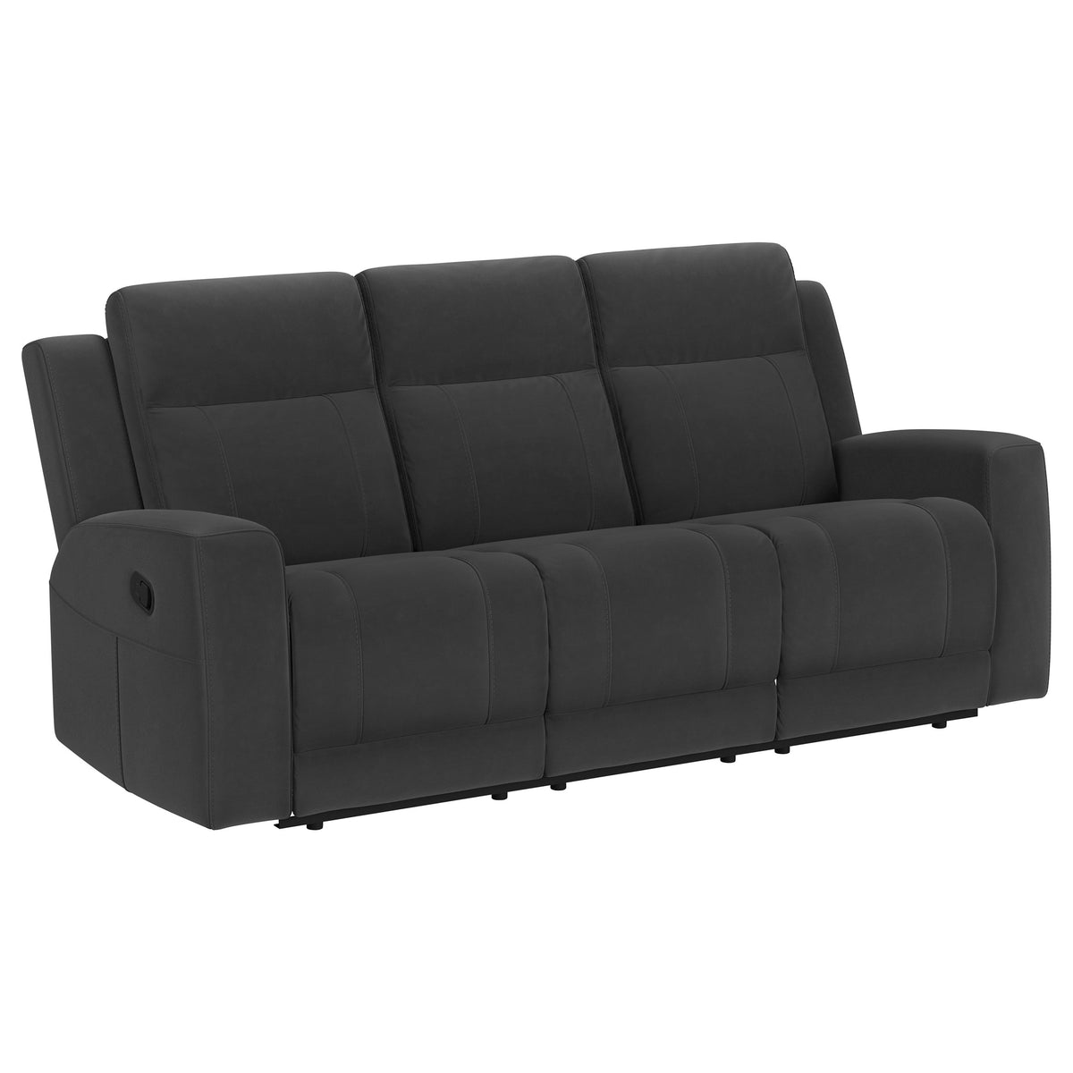 Best Furniture Outlet - Coaster - Brentwood Upholstered Motion Reclining Sofa Dark Charcoal - 610284