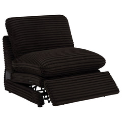 Collins Modular Power Armless Recliner Chocolate Brown