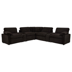 Collins 7-piece Modular Power Reclining Sectional Chocolate Brown