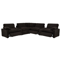 Collins 7-piece Modular Power Reclining Sectional Chocolate Brown