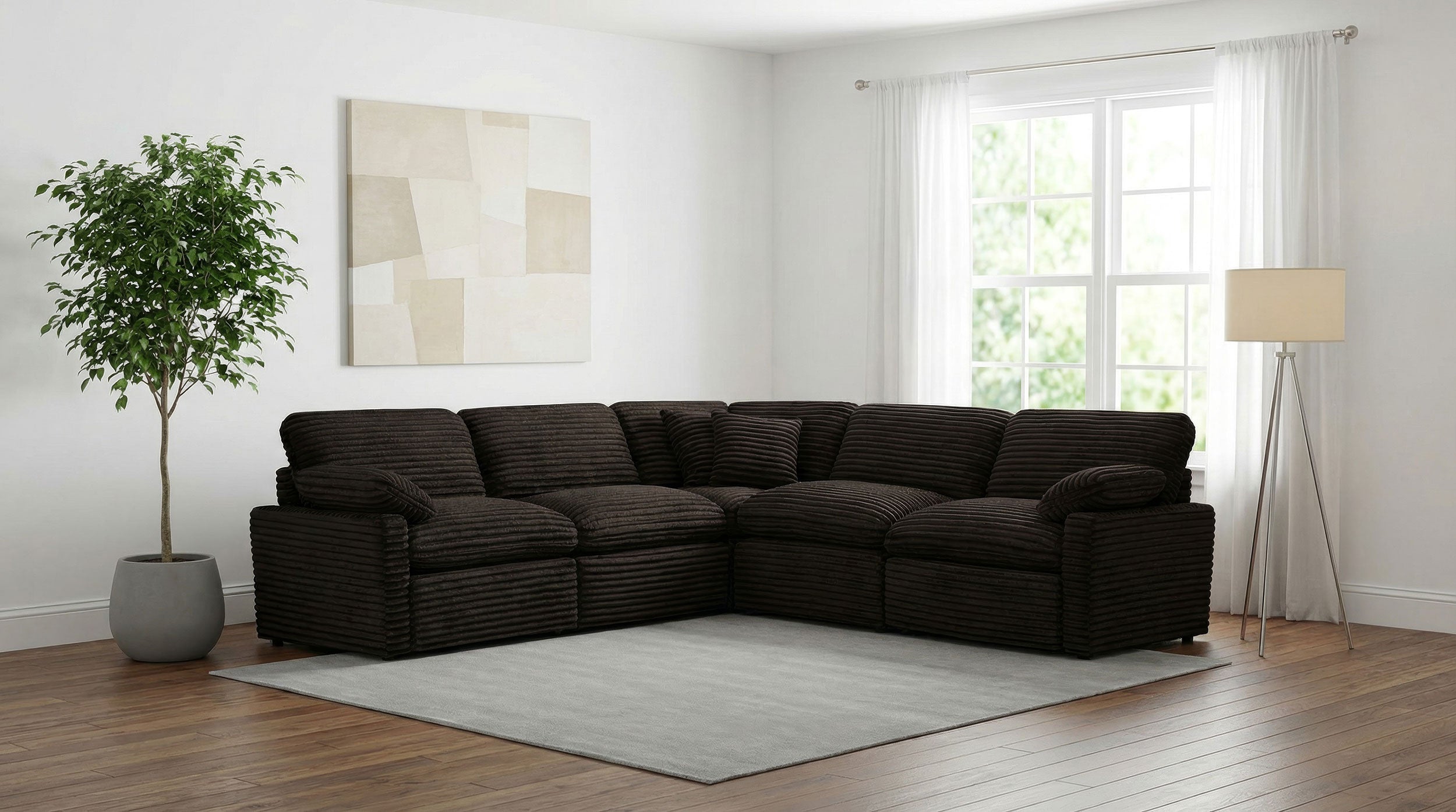 Best Furniture Outlet - Coaster - Collins 5-piece Modular Power Reclining Sectional Chocolate Brown - 610350P