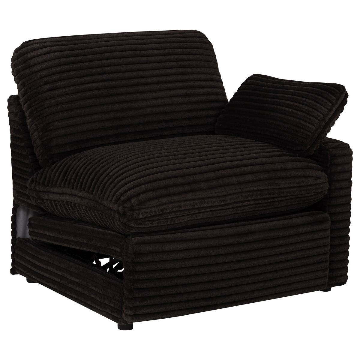 Best Furniture Outlet - Coaster - Collins Modular RAF Power Recliner Chocolate Brown - 610350RRP