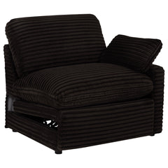 Best Furniture Outlet - Coaster - Collins Modular RAF Power Recliner Chocolate Brown - 610350RRP