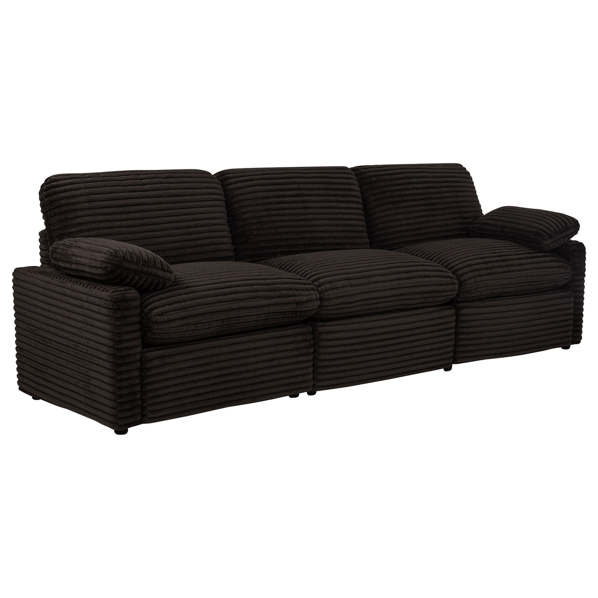 Best Furniture Outlet - Coaster - Collins Modular Power Sofa Chocolate Brown - 610351P