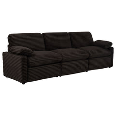Best Furniture Outlet - Coaster - Collins Modular Power Sofa Chocolate Brown - 610351P
