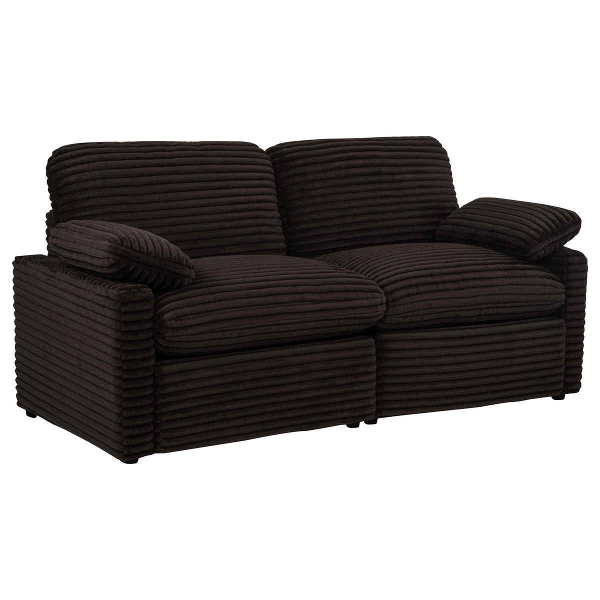 Best Furniture Outlet - Coaster - Collins Modular Power Loveseat Chocolate Brown - 610352P