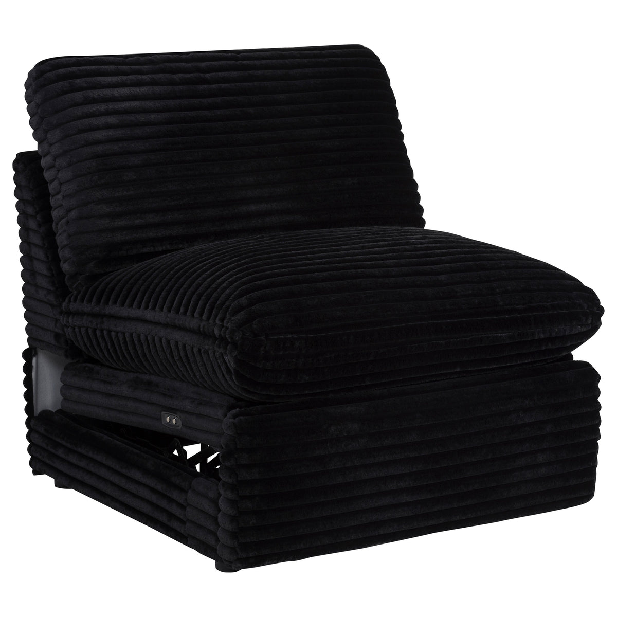Best Furniture Outlet - Coaster - Collins Modular Power Armless Recliner Black - 610360ARP