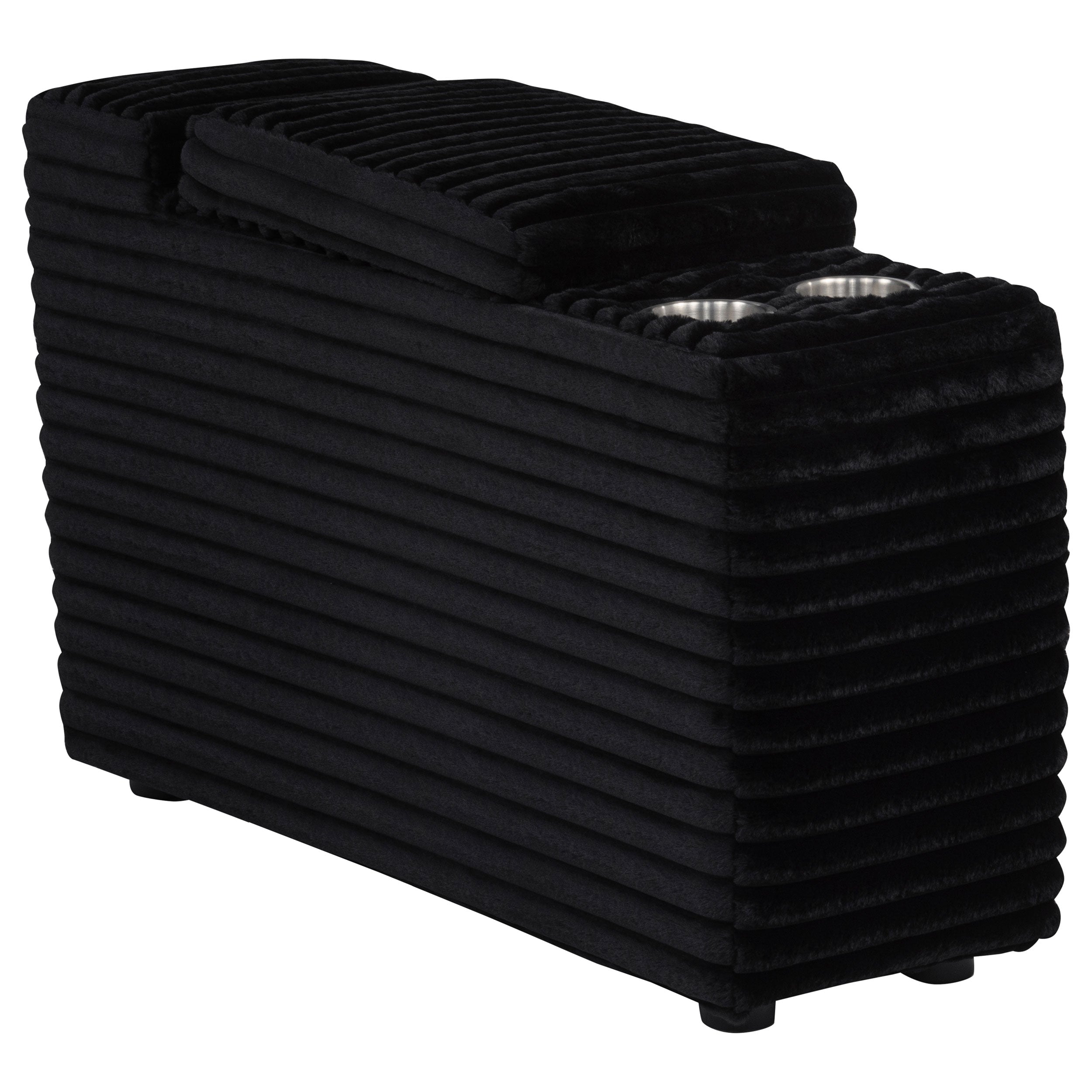 Best Furniture Outlet - Coaster - Collins Upholstered Modular Storage Console Black - 610360CON