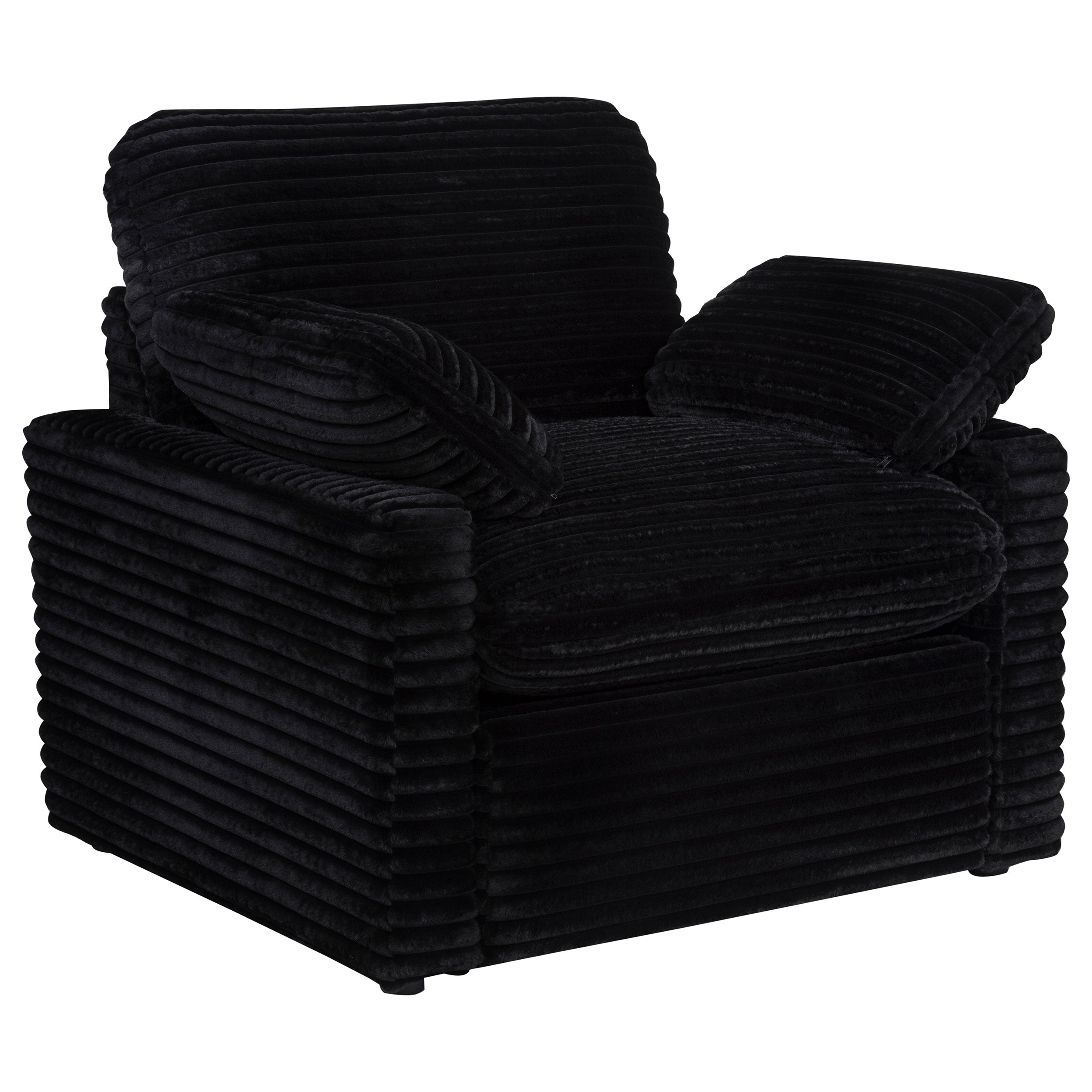 Best Furniture Outlet - Coaster - Collins Upholstered Power Recliner Chair Black - 610363P