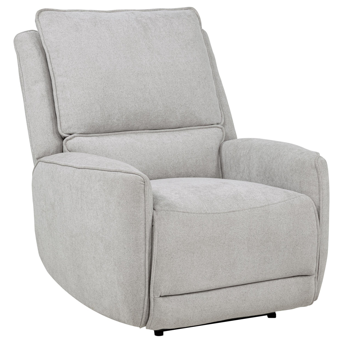 Best Furniture Outlet - Coaster - Sylmar Chenille Upholstered Power Recliner Dove Grey - 610523P