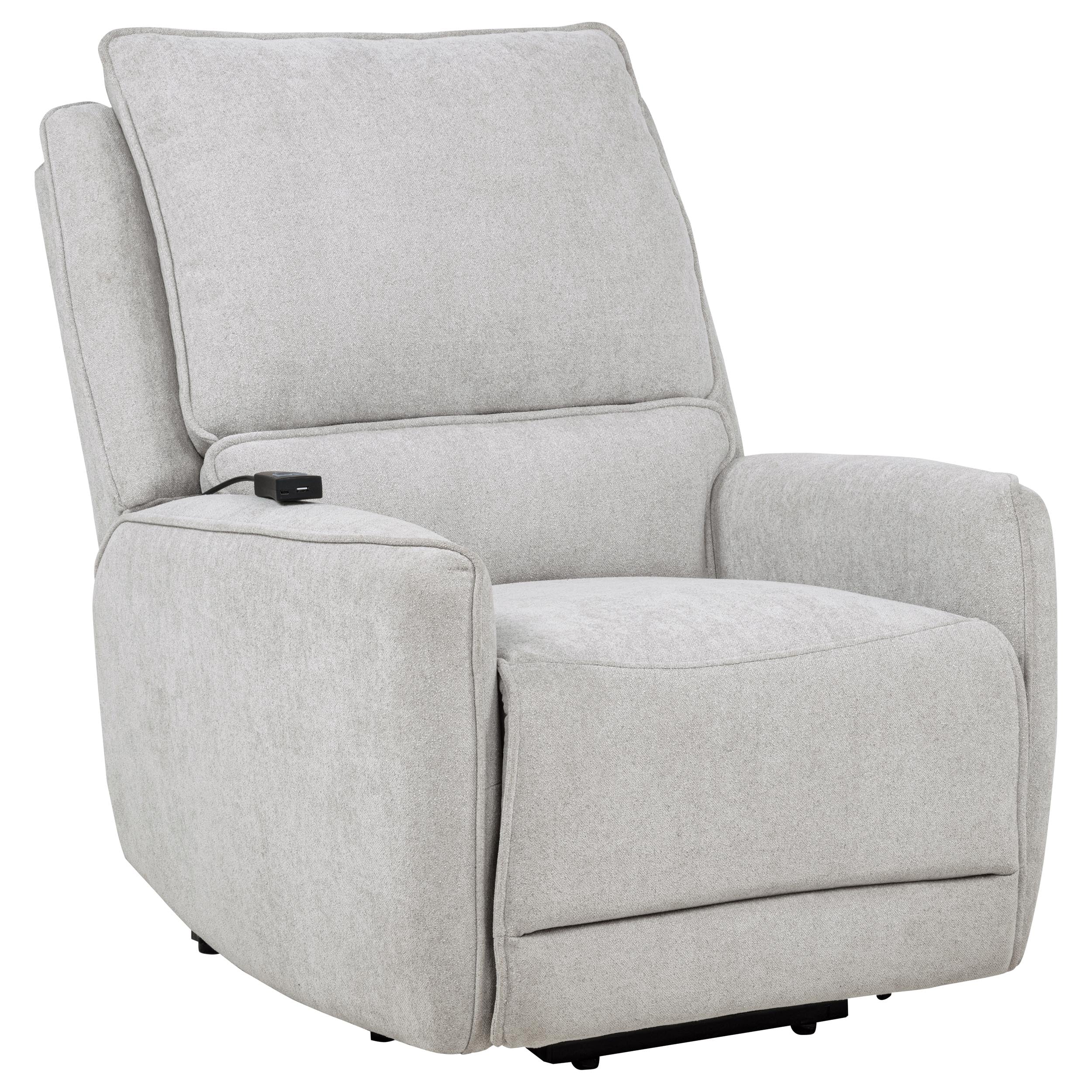 Best Furniture Outlet - Coaster - Sylmar Chenille Upholstered Dual Power Lift Recliner Dove Grey - 610524PP